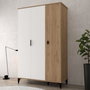 Hanah Home Neva 6303 Armario Roble Zafiro y Blanco